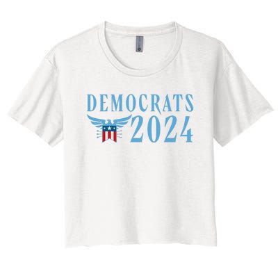 Democrats 2024 Election Logo Women's Crop Top Tee