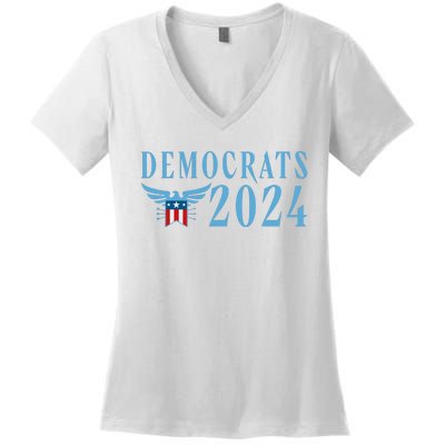 Democrats 2024 Election Logo Women's V-Neck T-Shirt