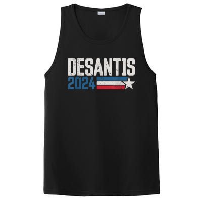 Desantis 2024 For President Vintage Distressed Desantis 2024 PosiCharge Competitor Tank