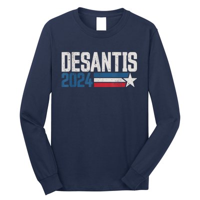 Desantis 2024 For President Vintage Distressed Desantis 2024 Long Sleeve Shirt