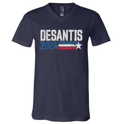 Desantis 2024 For President Vintage Distressed Desantis 2024 V-Neck T-Shirt