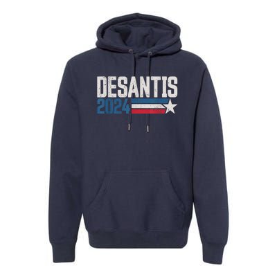 Desantis 2024 For President Vintage Distressed Desantis 2024 Premium Hoodie