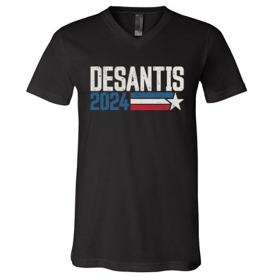 Desantis 2024 for President Vintage Distressed Desantis 2024 V-Neck T-Shirt