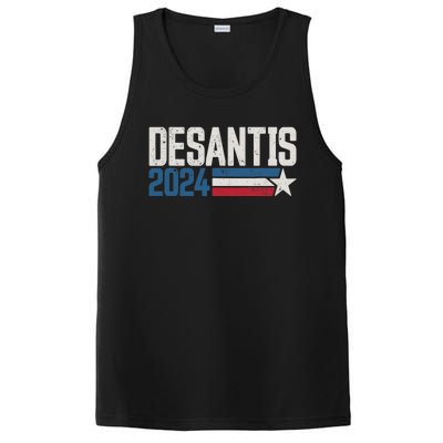 Desantis 2024 for President Vintage Distressed Desantis 2024 PosiCharge Competitor Tank