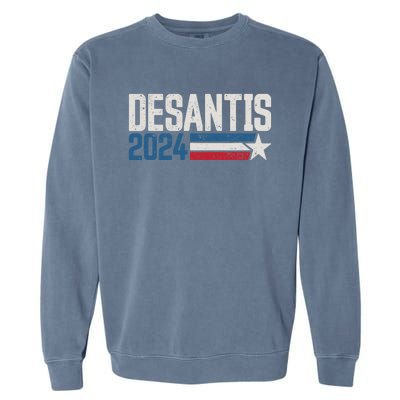 Desantis 2024 for President Vintage Distressed Desantis 2024 Garment-Dyed Sweatshirt