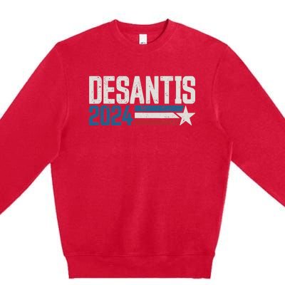 Desantis 2024 for President Vintage Distressed Desantis 2024 Premium Crewneck Sweatshirt