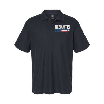 Desantis 2024 For President Vintage Distressed Desantis 2024 Softstyle Adult Sport Polo