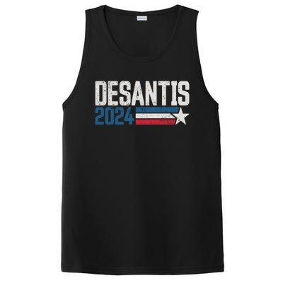 Desantis 2024 For President Vintage Distressed Desantis 2024 PosiCharge Competitor Tank