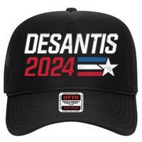 Desantis 2024 For President Ron Desantis Governor Make America Florida High Crown Mesh Back Trucker Hat