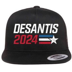 Desantis 2024 For President Ron Desantis Governor Make America Florida Flat Bill Trucker Hat