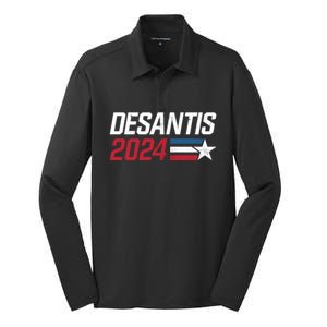 Desantis 2024 For President Ron Desantis Governor Make America Florida Silk Touch Performance Long Sleeve Polo