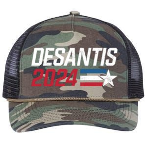 Desantis 2024 For President Ron Desantis Governor Make America Florida Retro Rope Trucker Hat Cap