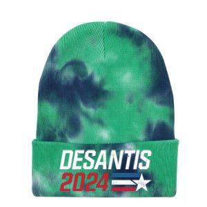 Desantis 2024 For President Ron Desantis Governor Make America Florida Tie Dye 12in Knit Beanie