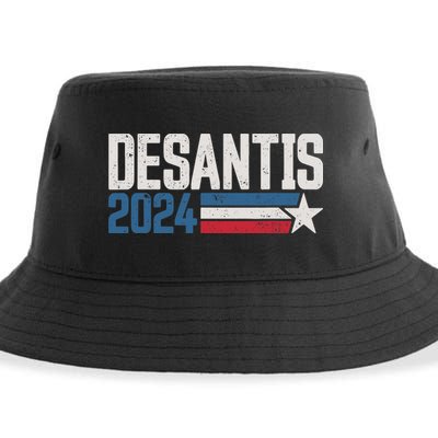 Desantis 2024 For President Vintage Distressed Desantis 2024 Sustainable Bucket Hat