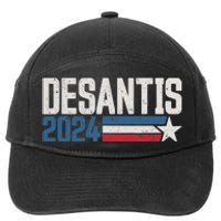 Desantis 2024 For President Vintage Distressed Desantis 2024 7-Panel Snapback Hat