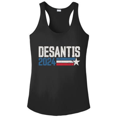 Desantis 2024 For President Vintage Distressed Desantis 2024 Ladies PosiCharge Competitor Racerback Tank