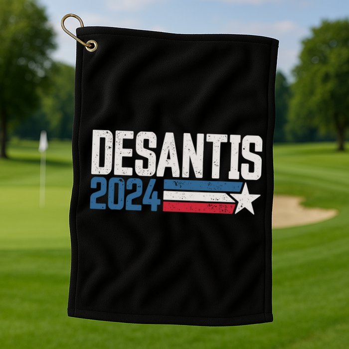 Desantis 2024 For President Vintage Distressed Desantis 2024 Golf Towel