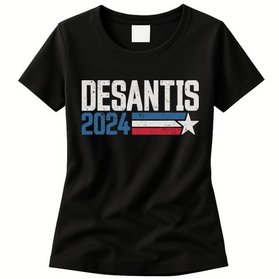Desantis 2024 For President Vintage Distressed Desantis 2024 Womens T-Shirt