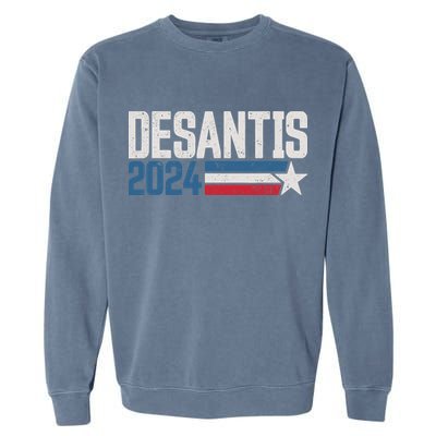 Desantis 2024 For President Vintage Distressed Desantis 2024 Garment-Dyed Sweatshirt