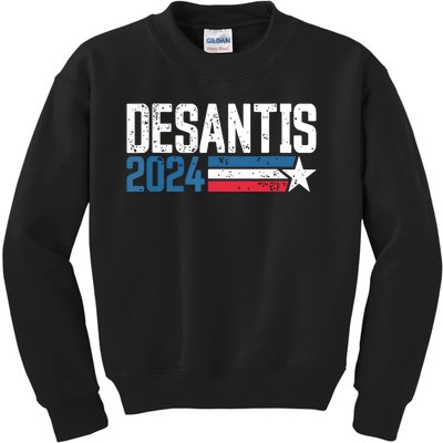 Desantis 2024 For President Vintage Distressed Desantis 2024 Kids Sweatshirt