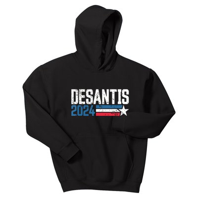 Desantis 2024 For President Vintage Distressed Desantis 2024 Kids Hoodie