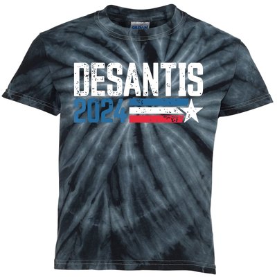 Desantis 2024 For President Vintage Distressed Desantis 2024 Kids Tie-Dye T-Shirt