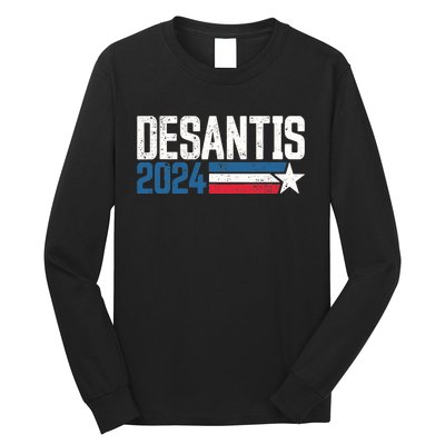 Desantis 2024 for President Vintage Distressed Desantis 2024 Long Sleeve Shirt