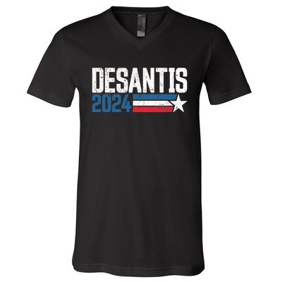 Desantis 2024 for President Vintage Distressed Desantis 2024 V-Neck T-Shirt