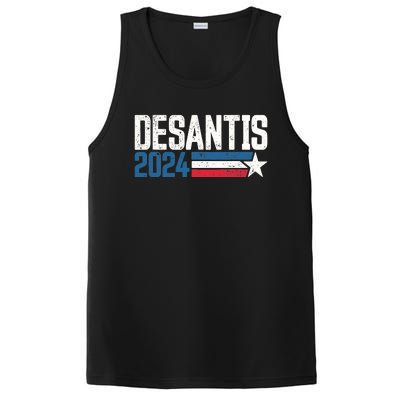 Desantis 2024 for President Vintage Distressed Desantis 2024 PosiCharge Competitor Tank