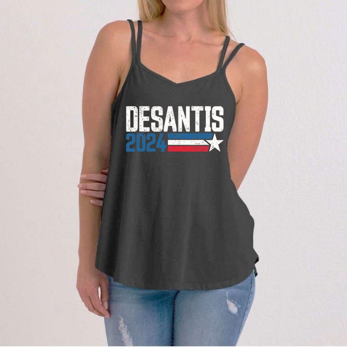 Desantis 2024 for President Vintage Distressed Desantis 2024 Women's Strappy Tank