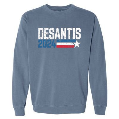 Desantis 2024 for President Vintage Distressed Desantis 2024 Garment-Dyed Sweatshirt