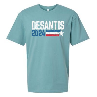 Desantis 2024 for President Vintage Distressed Desantis 2024 Sueded Cloud Jersey T-Shirt