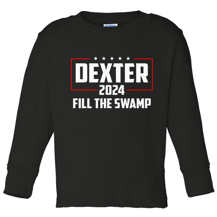 Dexter 2024 Fill The Swamp Toddler Long Sleeve Shirt