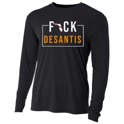 Desantis 2024 Florida Flag Anti Ron Desantis 2024 Sucks Cooling Performance Long Sleeve Crew