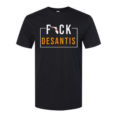 Desantis 2024 Florida Flag Anti Ron Desantis 2024 Sucks Softstyle CVC T-Shirt