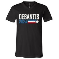 Desantis 2024 for President Vintage Distressed Desantis 2024 V-Neck T-Shirt