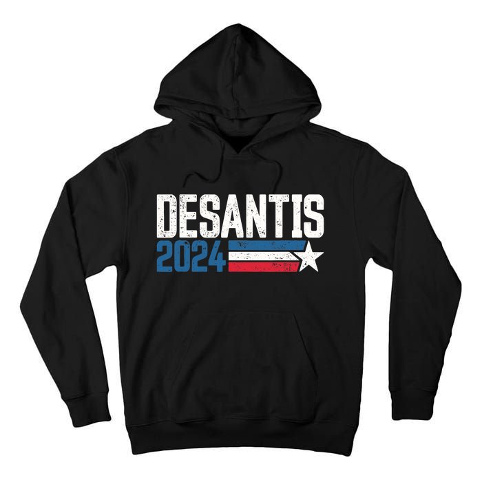 Desantis 2024 for President Vintage Distressed Desantis 2024 Tall Hoodie