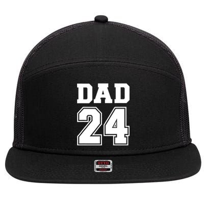 Dad 2024 For New Daddy To Be 7 Panel Mesh Trucker Snapback Hat