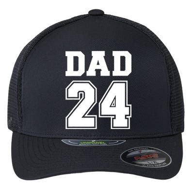 Dad 2024 For New Daddy To Be Flexfit Unipanel Trucker Cap