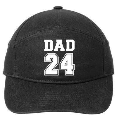 Dad 2024 For New Daddy To Be 7-Panel Snapback Hat