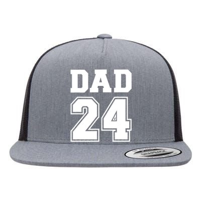 Dad 2024 For New Daddy To Be Flat Bill Trucker Hat