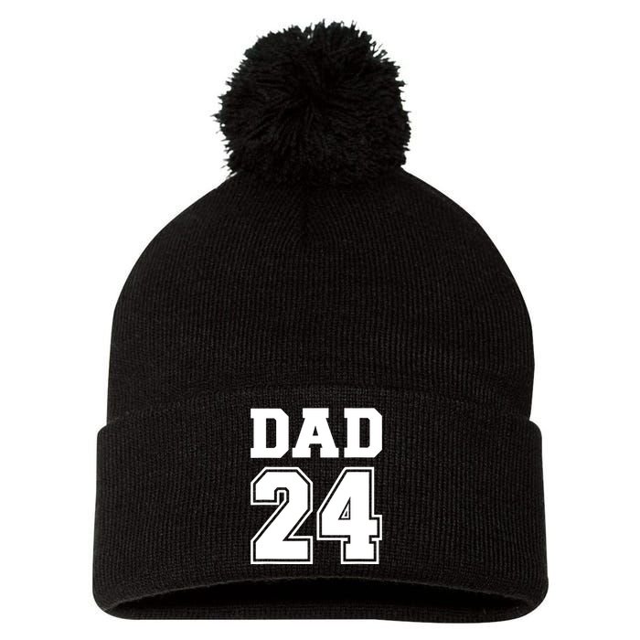 Dad 2024 For New Daddy To Be Pom Pom 12in Knit Beanie