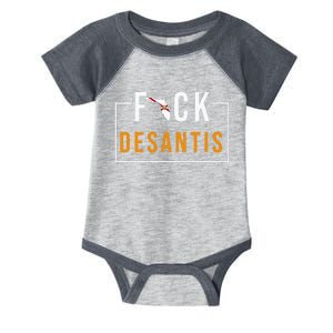 Desantis 2024 Florida Flag Anti Ron Desantis 2024 Sucks Infant Baby Jersey Bodysuit