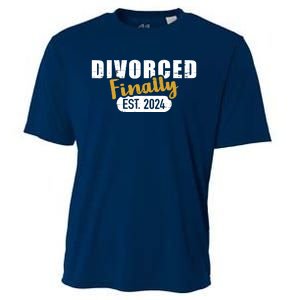 Divorce 2024 Finally Divorced Cooling Performance Crew T-Shirt