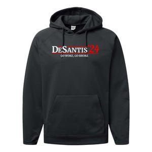 Desantis 2024 Go Woke Go Broke Pro Republican Political Performance Fleece Hoodie