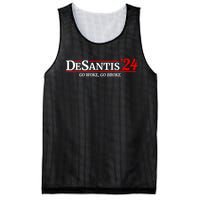 Desantis 2024 Go Woke Go Broke Pro Republican Political Mesh Reversible Basketball Jersey Tank