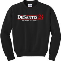 Desantis 2024 Go Woke Go Broke Pro Republican Political Kids Sweatshirt