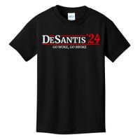 Desantis 2024 Go Woke Go Broke Pro Republican Political Kids T-Shirt