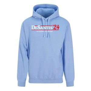 Desantis 2024 Go Woke Go Broke Pro Republican Political Unisex Surf Hoodie