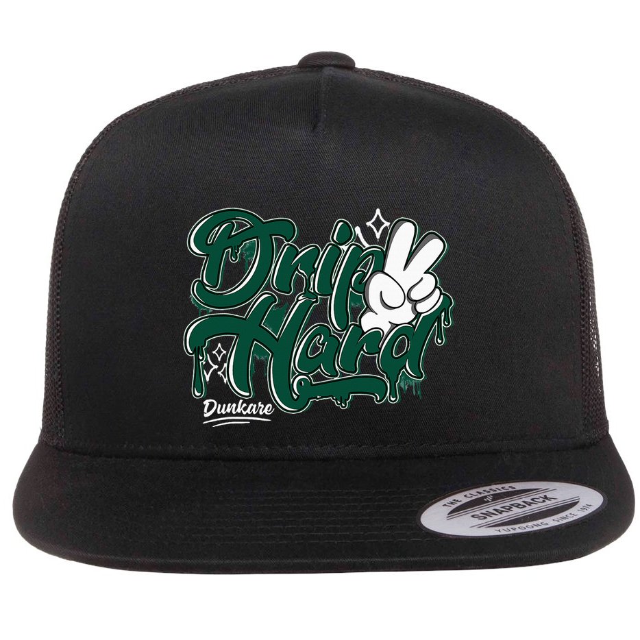 Drip 2 Hard Oxidized Green 4s Matching Flat Bill Trucker Hat